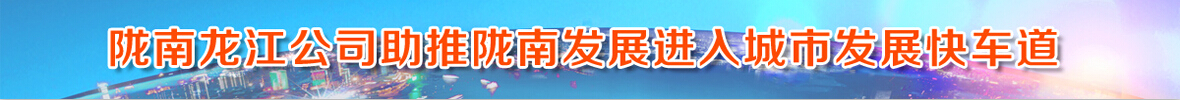 隴南龍江公司助推隴南發展進入城市發展快車道